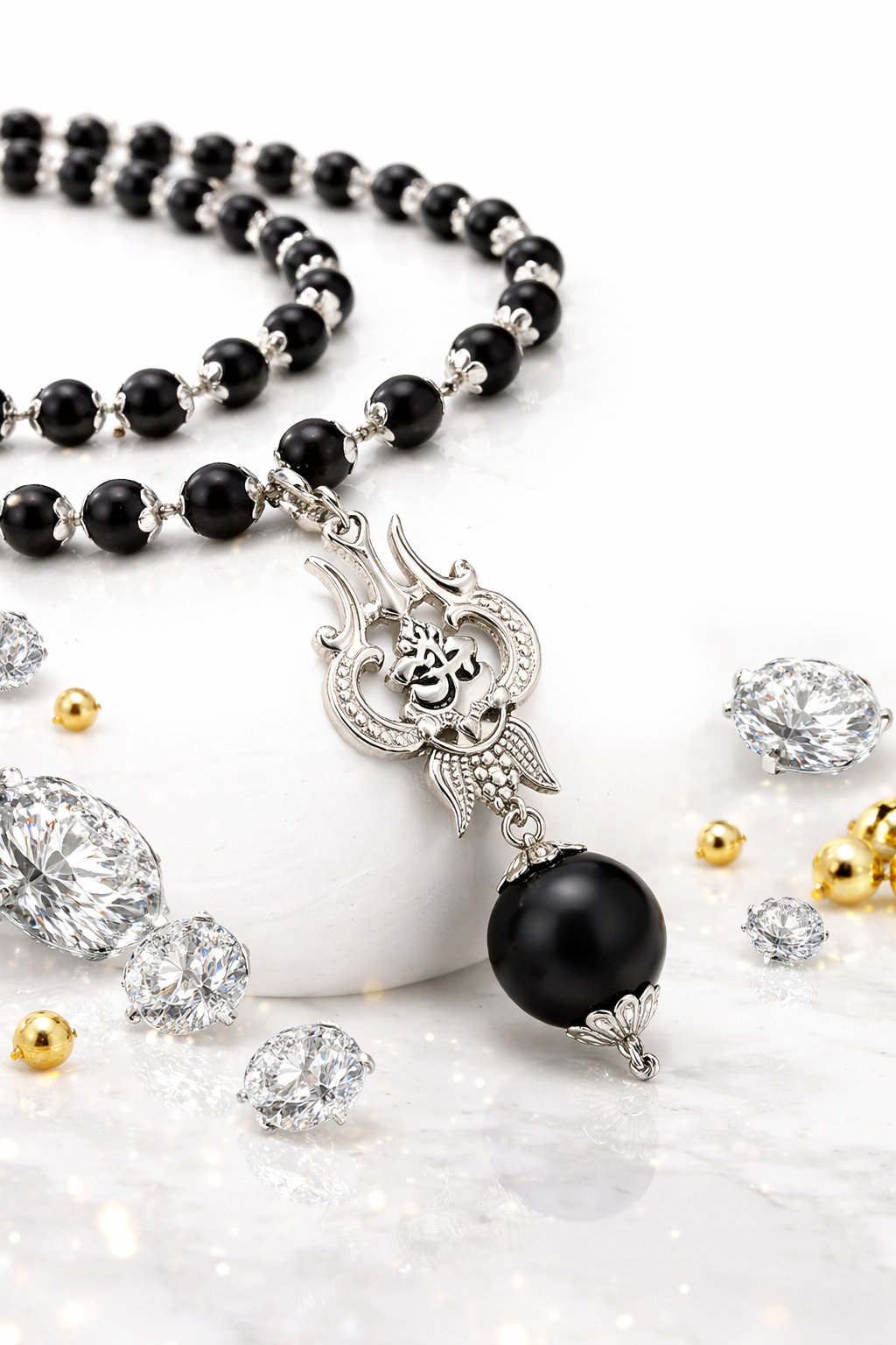 Zolavia Shiv Trishool Mala 🔱 – Spiritual Protection Necklace