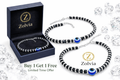 Zolvia Evil Eye Bracelet for Men & Women | Unisex Black Beads | Buy 1 Get 1 Free